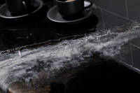 GlassCast Cosmic Black Granite Resin Countertop with Coffee Cups Thumbnail