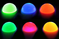Neon Tinting Pigment Domes under UV Light Thumbnail