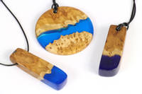 Wood and Resin Necklaces by Zebrano Woodcraft Thumbnail
