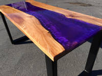 Purple Resin River Table by AW Epoxy Design Thumbnail