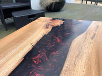 Red and Black Resin River Table by Scottish Woodcraft Thumbnail
