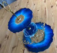 Blue and Gold Resin Cake Stand Thumbnail