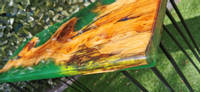 English Yew and Green Resin Console Table by David Alexander Thumbnail