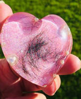 Pink Resin Memorial Heart Casting by Forget me not Memorials Thumbnail