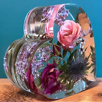 Resin Flower Heart by Bea_utiful Creations Thumbnail