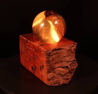Wood and Orange Resin Sphere by Whitestocks Design Thumbnail