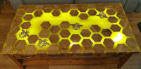 Yellow Resin Hexagon Bee Table by David Alexander Thumbnail